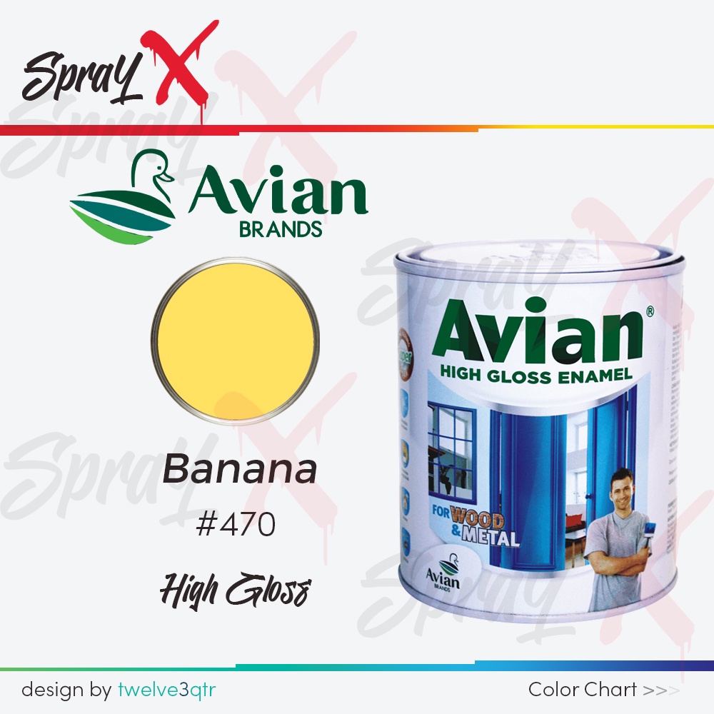 AVIAN CAT MINYAK BANANA 470 / KUNING MUDA #470 0.9 LITER - CAT KAYU DAN BESI