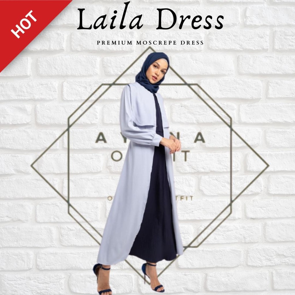 Le Najwa Fashion Muslim Wanita Gamis Premium Laila Dress