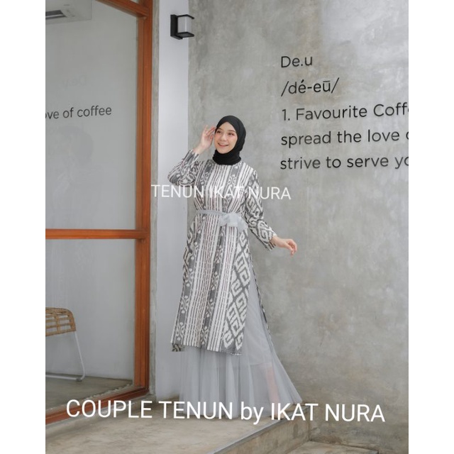 SET SARA ROK TUTU Couple Tenun Baju Kondangan