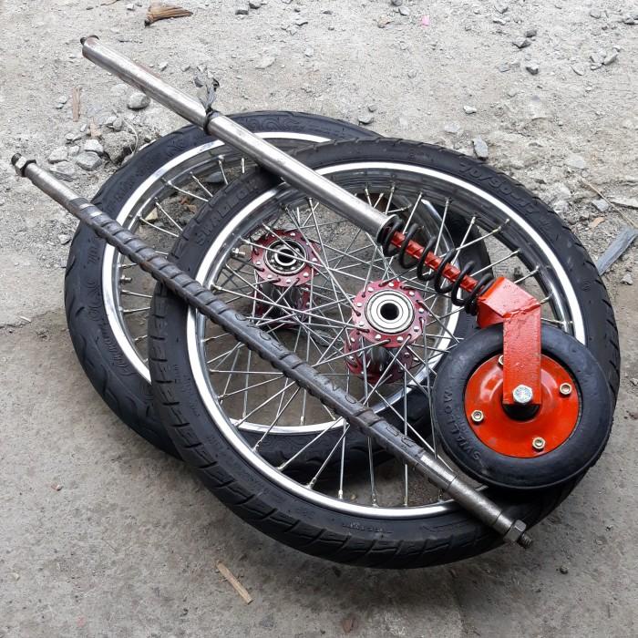 Roda Gerobak Ruji Motor 17Inch & Roda Gletrek Roda Kastor Ban Gerobak