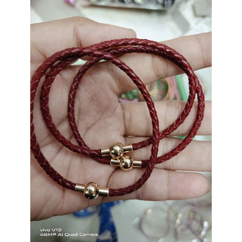 gelang tali kulit kunci magnet