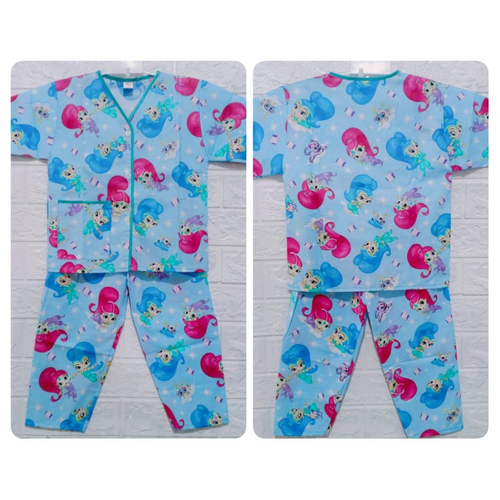 ( PROMO CUCI GUDANG ) COD STELAN PIAMA ANAK MOTIF KARAKTER BAHAN KATUN USIA 6-12 BULAN-4