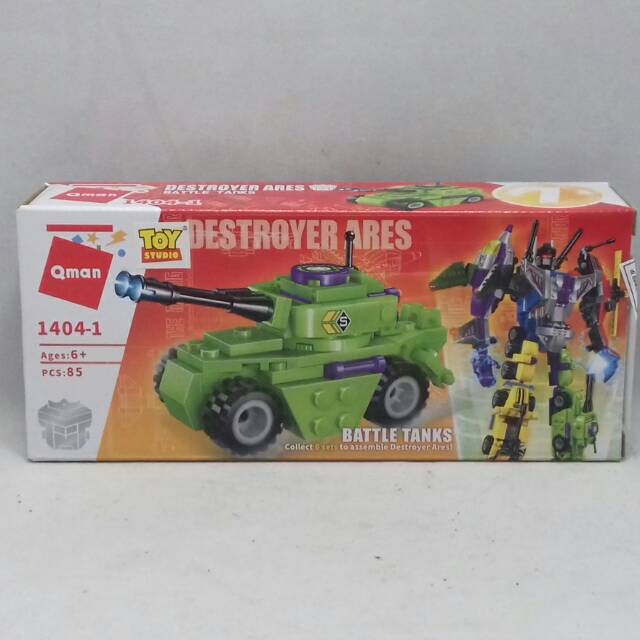 Block Qman Lego Satuan 1404-1 Battle Tanks TS