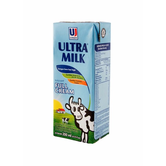 

Ultra Milk Susu UHT Full Cream 200ml