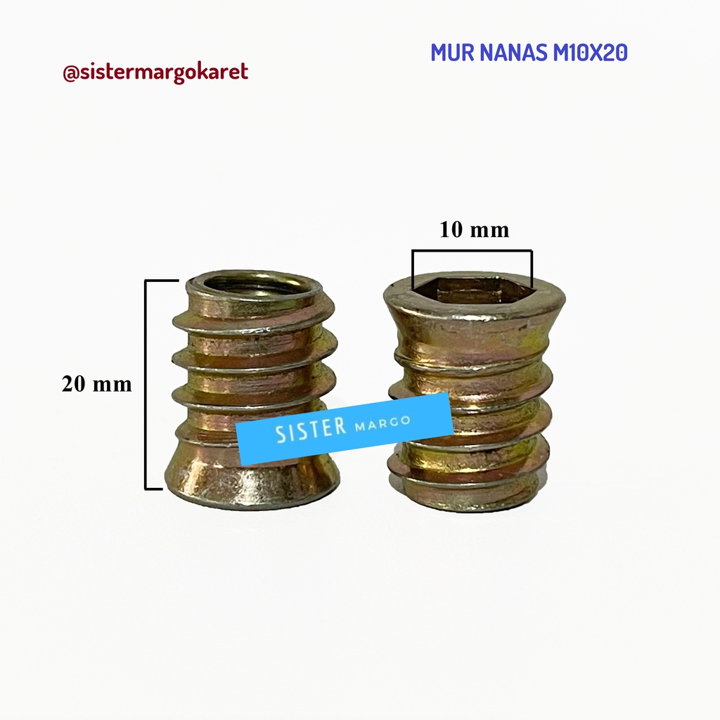 Mur Nanas Mur Tanam OD M10x20