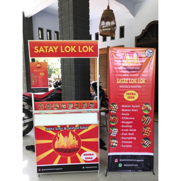 Booth portable lipat 80x40 booth meja jualan