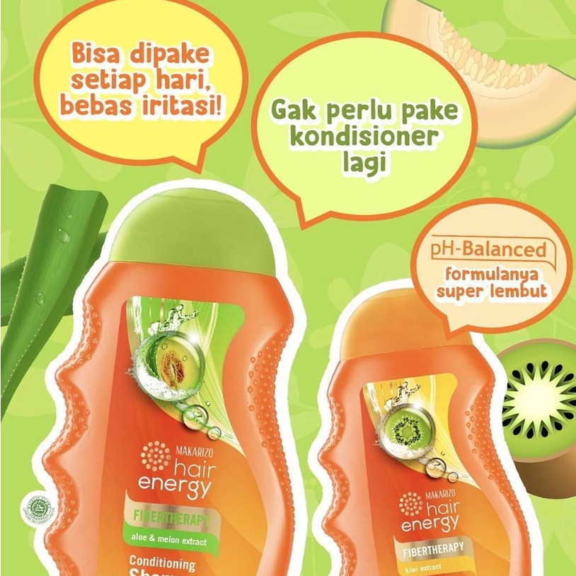 Ningrum - MAKARIZO Hair Energy Shampoo Botol 170ml dan 330ml Shampo Sampo Pembersih Rambut 2in1 - 6304