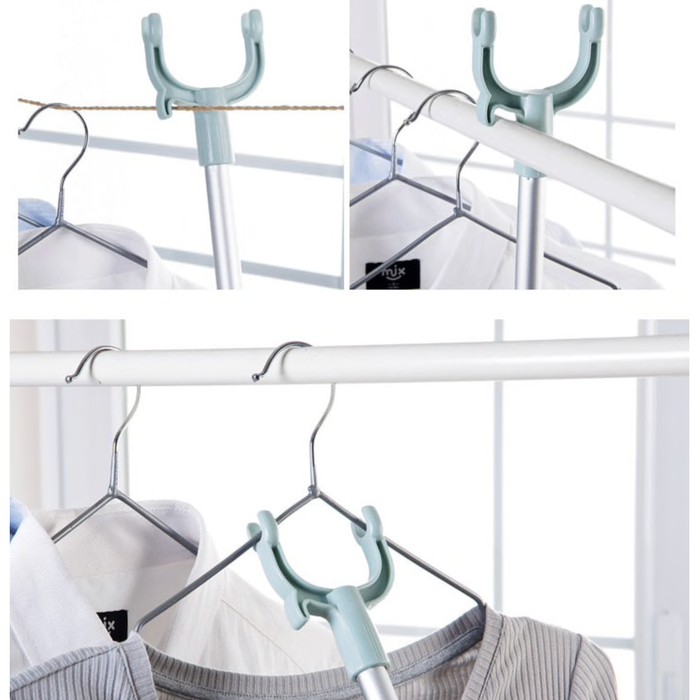 Tongkat Gantungan Baju Butik / Tongkat Jemuran Baju Flexible Hanger