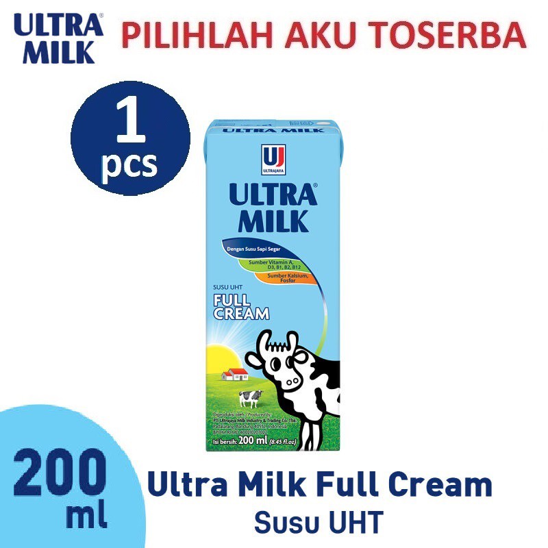 Susu Ultra Full Cream - 200 ml - (HARGA SATUAN)