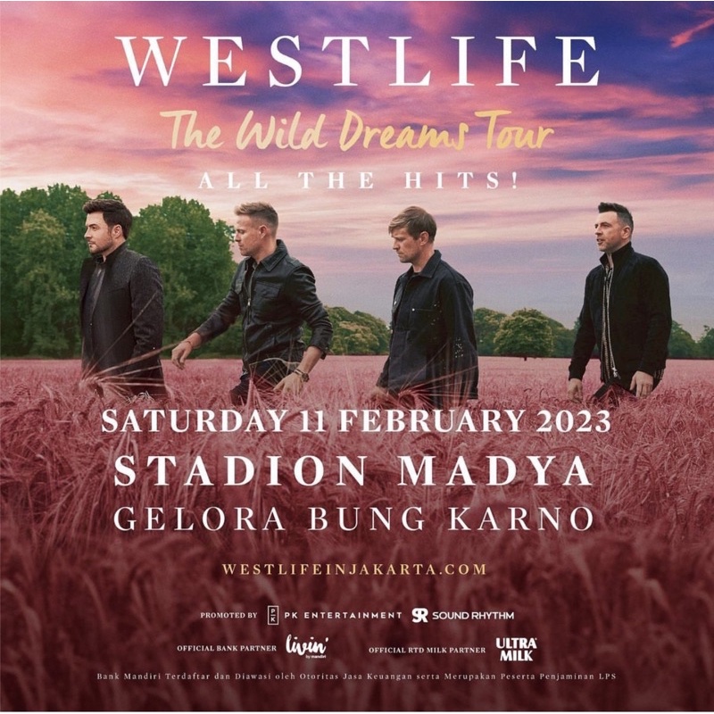 Tiket CAT 2 Konser Westlife Stadion Madya Gelora Bung Karno 11 Februari 2023