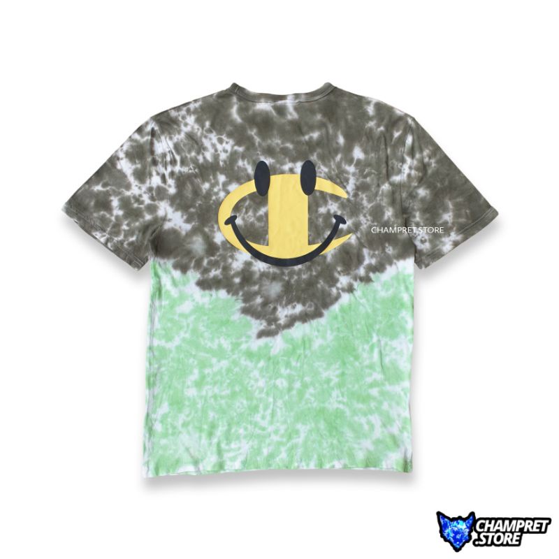 KAOS CHAMPION TIE DYE || CHAMPION SMILE LOGO TIE DYE TEE
