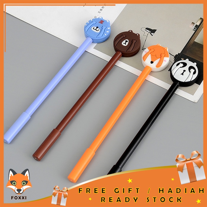 

Foxxi - Pulpen Motif Animal Gel Pen / Ballpoint Sekolah / Pena Import