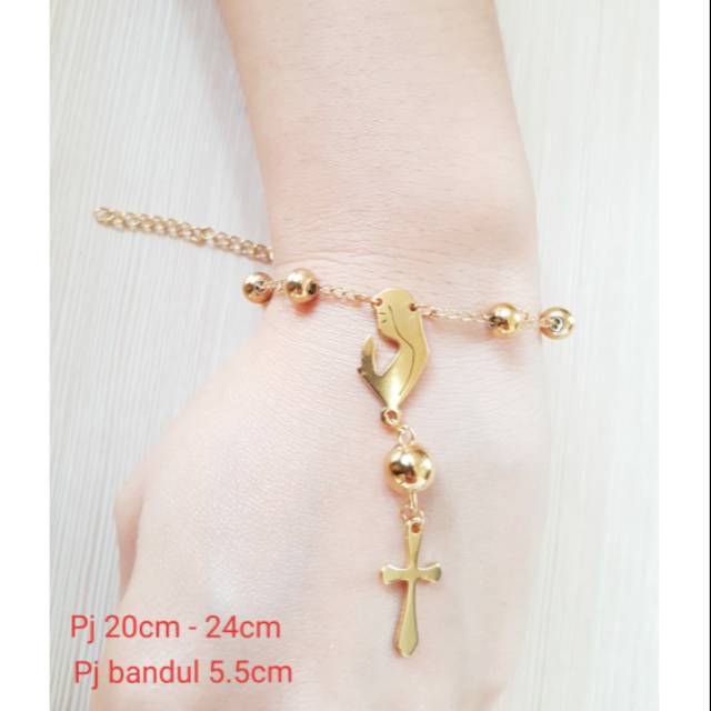 Gelang Fashion Rohani Bunda Maria Titanium Import Antikarat FR02