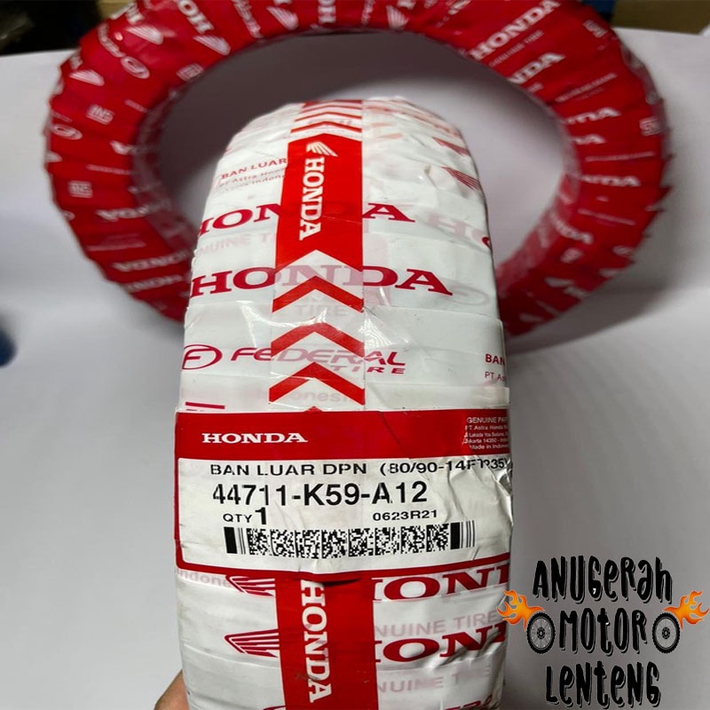 Ban Tubeless Depan Beat Vario 125 150 Honda Federal 80/90-14 K59