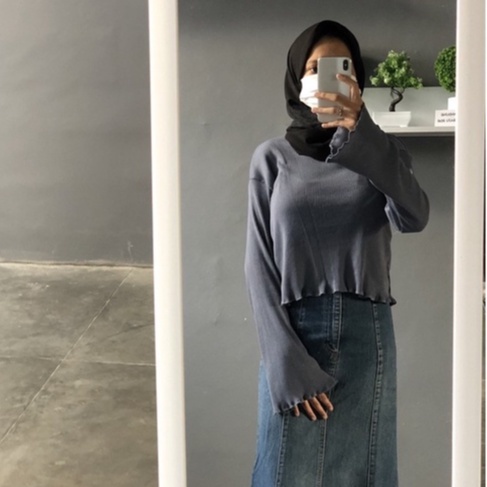 BLOUSE MANDEVILLA CROP TOP  / TOP BLOUSE TURTLENECK KOREA