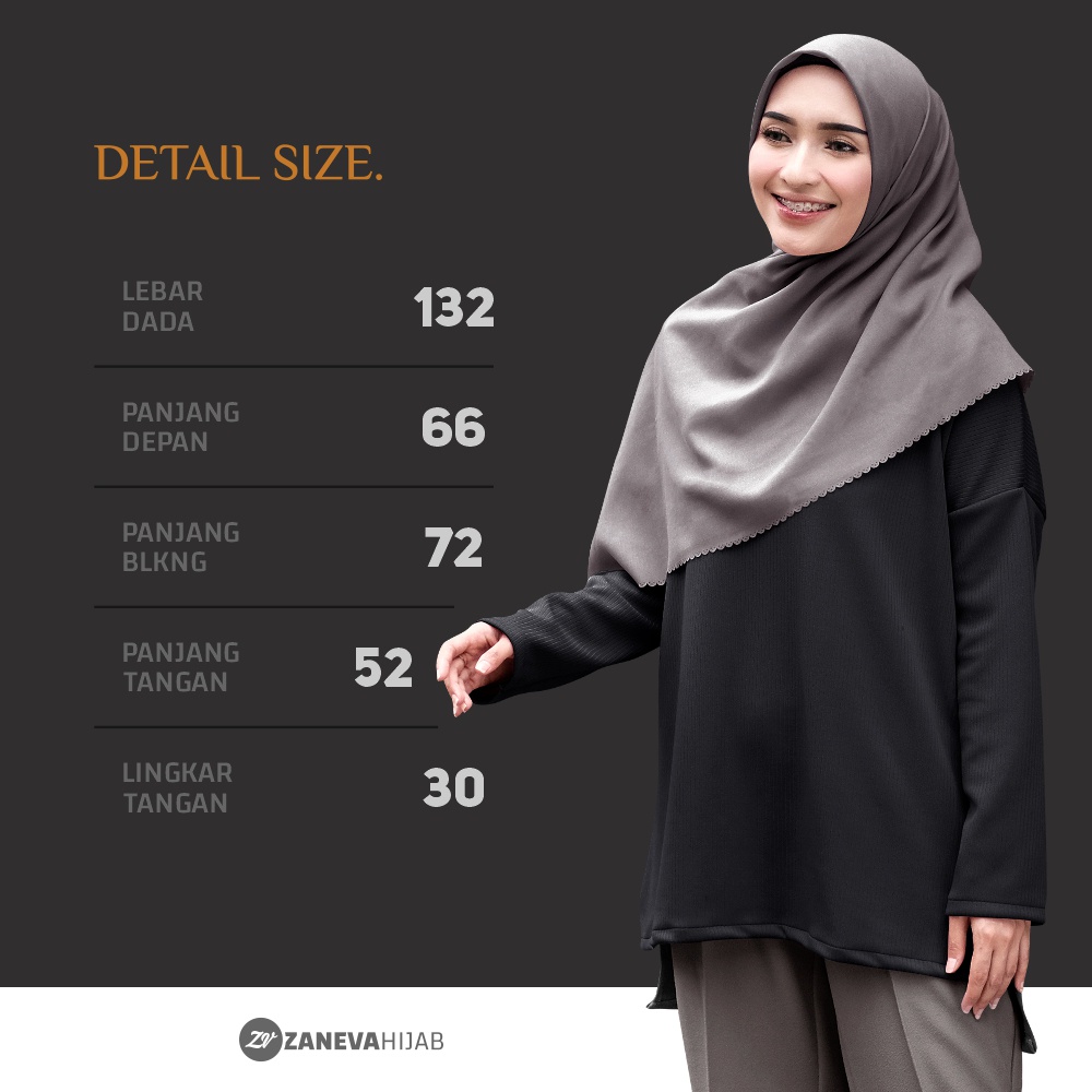 Habeeba Tunic l Knit Premium l Atasan Wanita