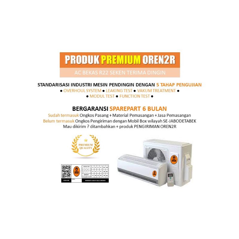 AC Bekas Seken Garansi 6 Bulan