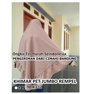 Jilbab Khimar REMPEL JUMBO XXXL / Jilbab Syari Rempel XL/ Jilbab Jumbo XXXL Rempel / Jilbab Jumbo XL