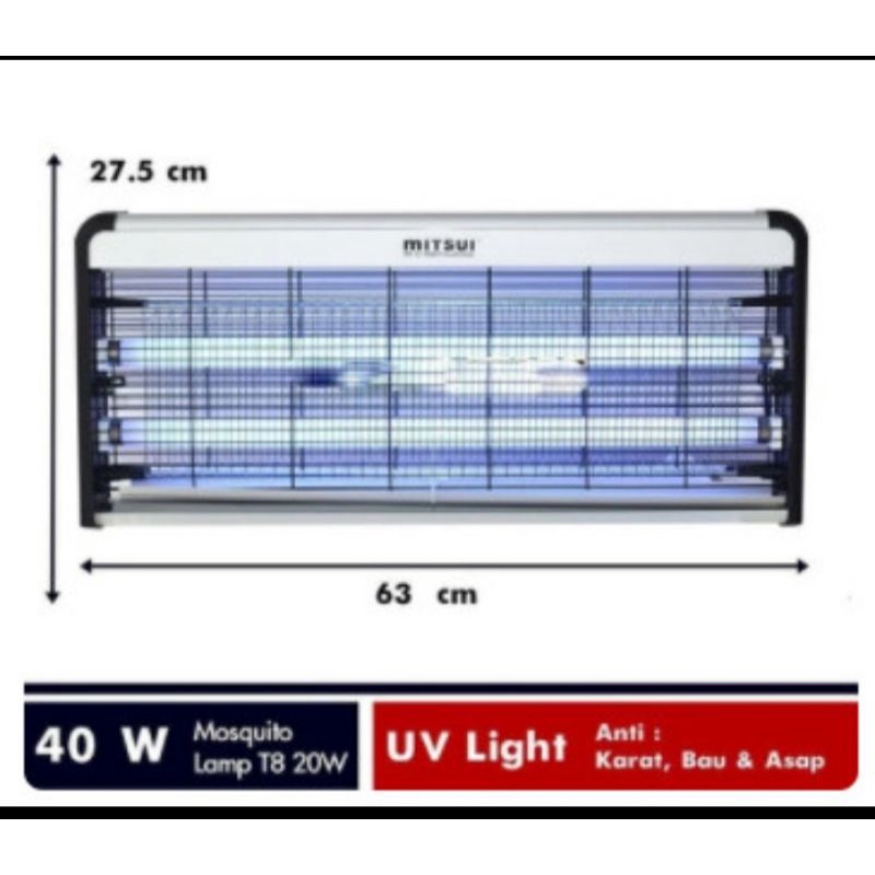 Insect Killer MITSUI 40 Watt MIK 02 Perangkap Nyamuk Elektrik Lampu UV