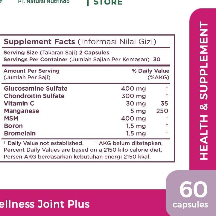 Promo -   GROSIR  JOINT PLUS WELLNESS ORIGINAL 60 CAPSULE ASLI AMPUH ,.