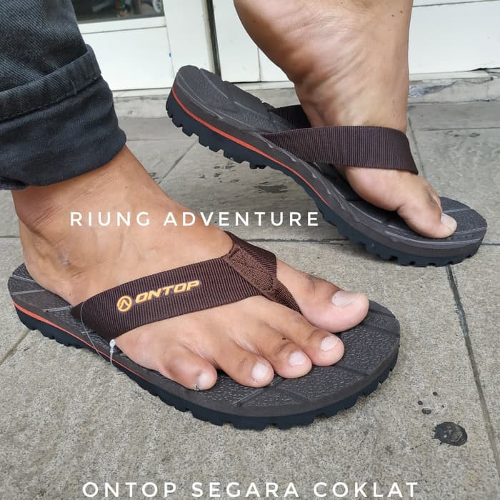 Sandal dy1158 Jepit Kalibre 960012-000 Original - Cokelat- 41