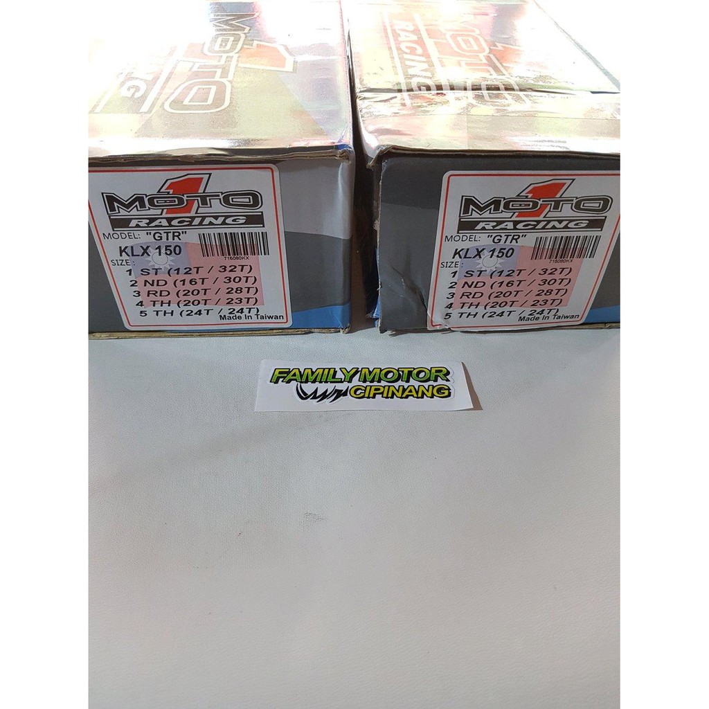 gigi rasio ratio KLX 150 GTR moto1 racing tools