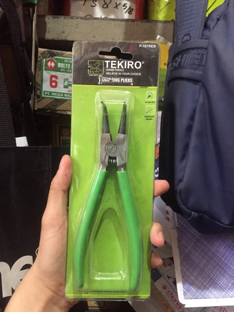 Tang Snap Ring 7 Inch Tekiro Bengkok Buka Tang Spi Tekiro