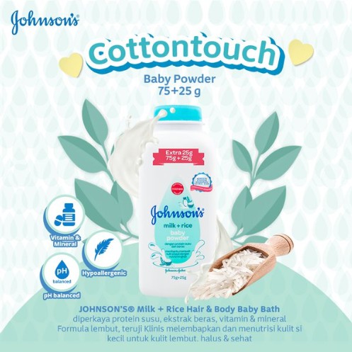 Johnson's Baby Powder 100gr / 75 +25 gr bedak Bayi Johnson Johnsons