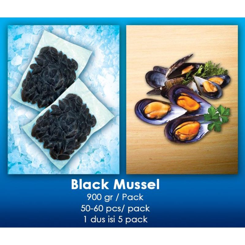 

Black Mussel 900 gram/pack 50-60 pcs/pack