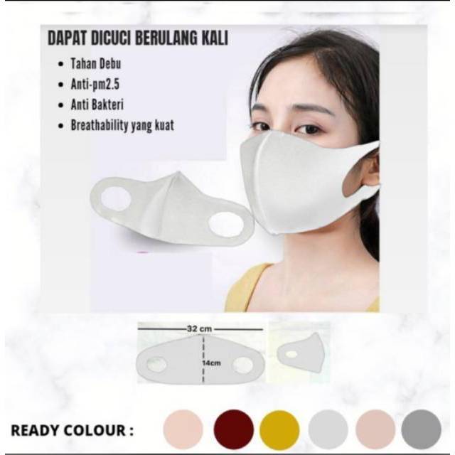 MASKER BAHAN SCUBA/MASKER PUTIH BISA DI CUCI