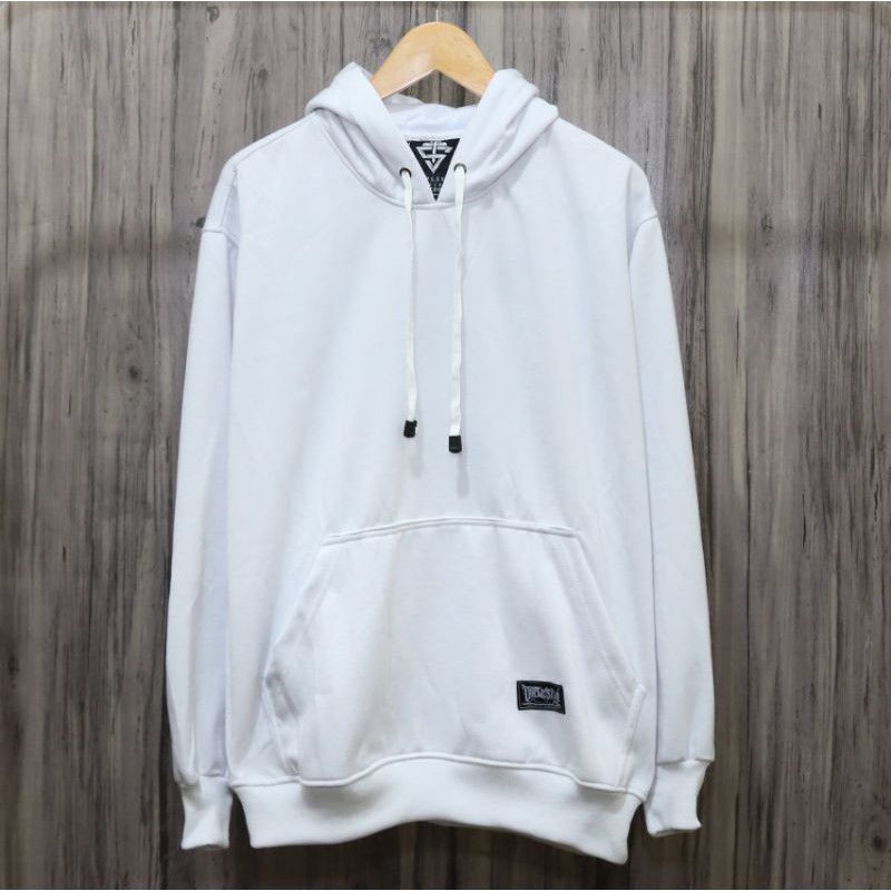 SWEATER HOODIE POLOS PUTIH CEWEK/COWOK SIZE M.L.XL #hoodie polos pria-wanita ukuran M.L.XL