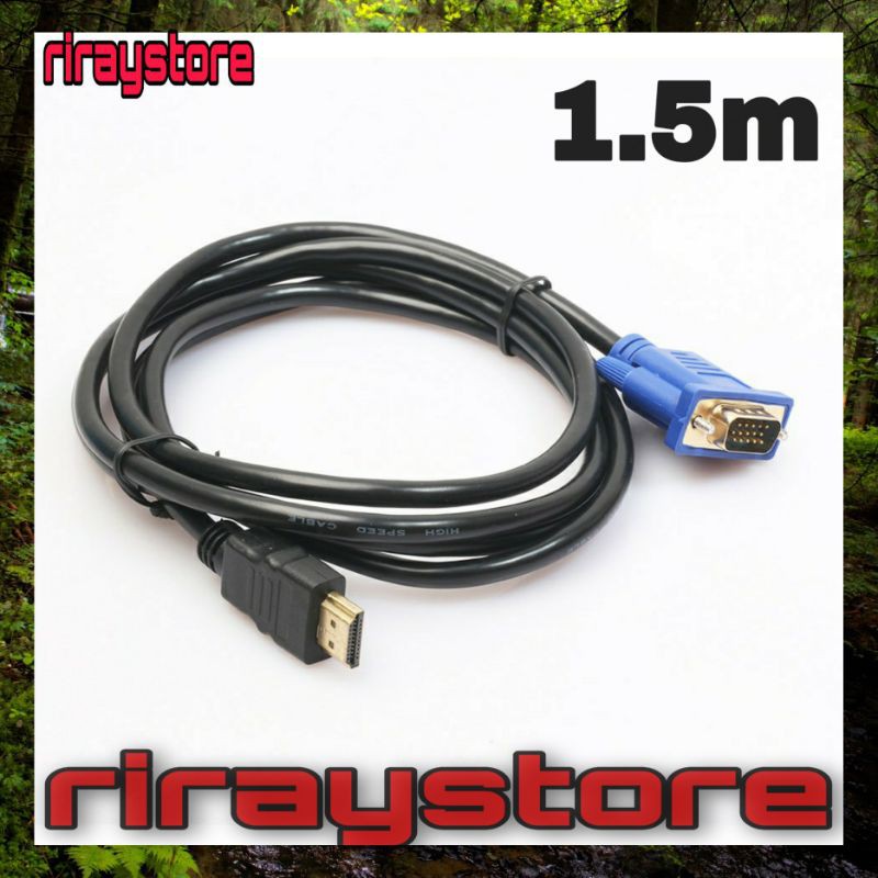 Kabel Converter HDMI To VGA 1.5M HDMI to VGA 1.5 Meter