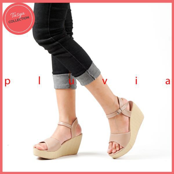 CALYN Sandal Wedges Wanita Ankle Strap