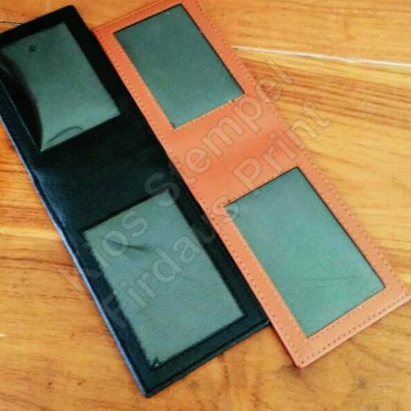 

zcpj935 Tempat id card name tag kulit sintetis magnet saku ⌂ 83