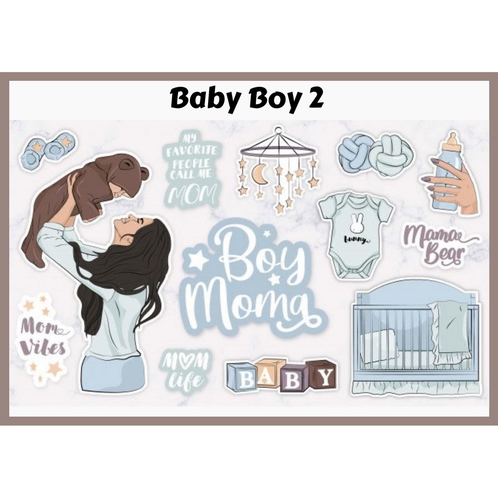 Sticker Pack Baby Boy New Mom Tumblr Aesthetic Murah Lucu