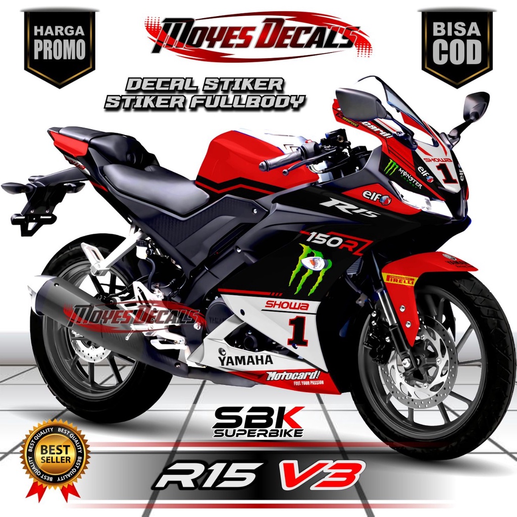 decal stiker striping r15 V3 Stiker R15 V3 Sticker fullbody r15 v3 stiker motor r15 v3 stiker yamaha