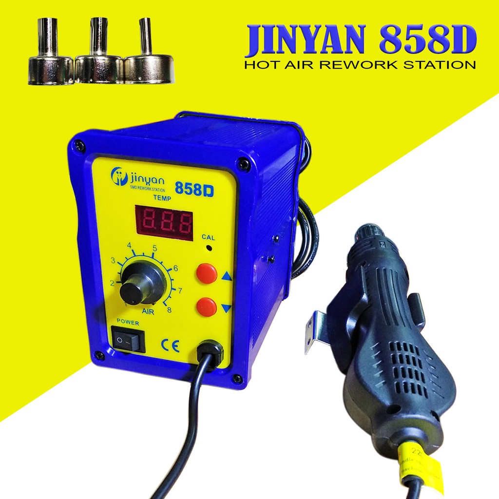 Blower Hot Air JINYAN 858D Rework Station Alat Solder Uap Servis HP Elektronik