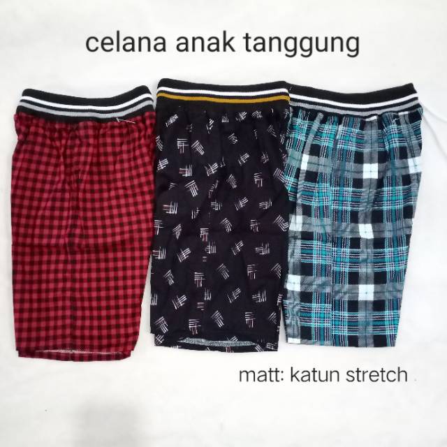 ( katun stretch ) celana anak laki laki tanggung 6 7 8 9 10 celana pendek anak cowok