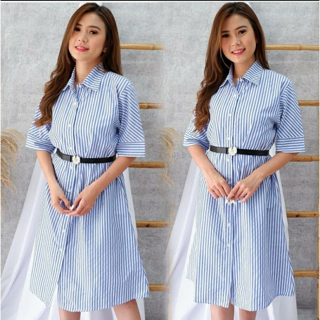 FWG - DRESS JOANA SALUR / DRESS WANITA / BAJU DRESS WANITA TERBARU / DRESS / CASUAL DRESS