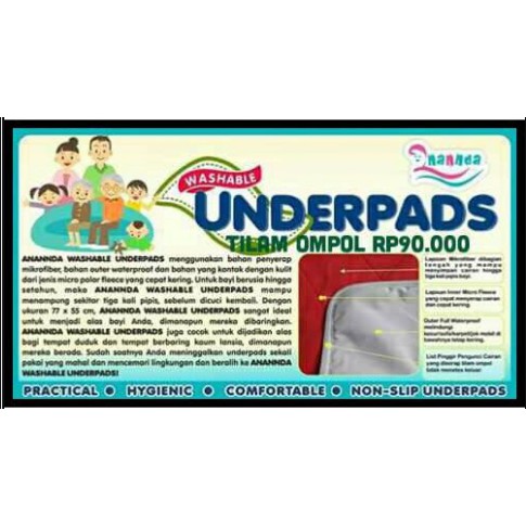 Anannda Perlak Microfiber Alas Ompol Washable Underpad