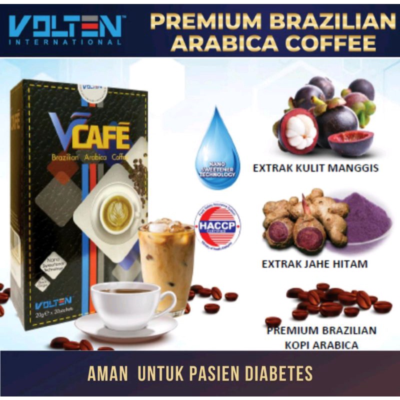 Kopi Sehat, Vcafe | V CAFE VOLTEN | 1 Box (20 sachet)