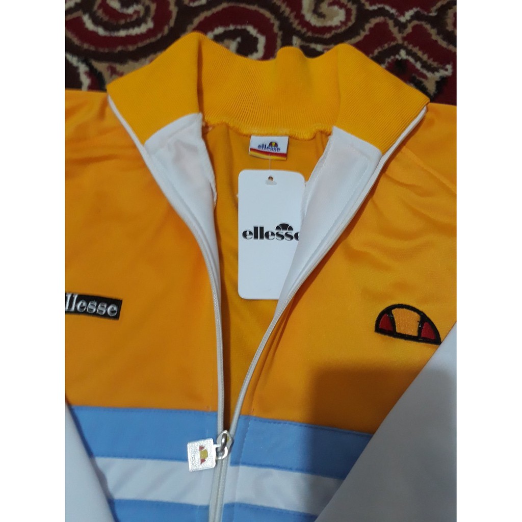 TERKEREN Jaket tracktop ellesse rimini optic white - cadmium yellow Jaket Kekinian