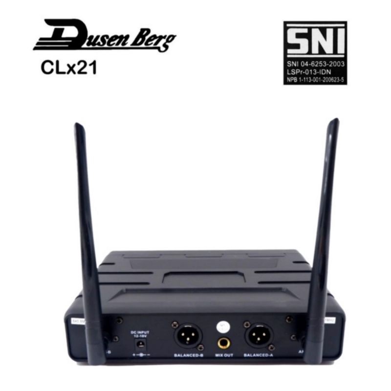 Mic Wireless DUSENBERG CLx21 Display Digital Jarak 20 Sampai 50 Meter