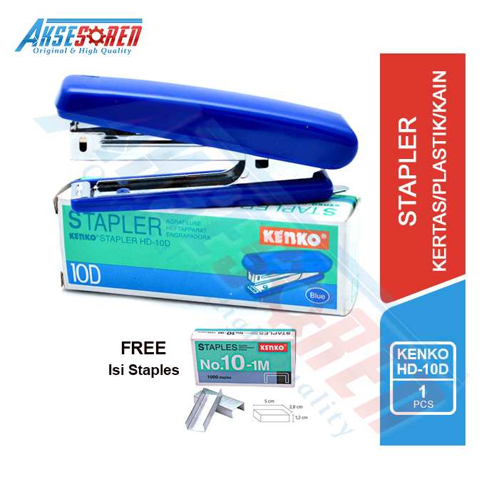 

Stapler Kenko [HD-10D] + Isi / Staples / Steples / Streples / Hekter / Setaples Kertas Plastik