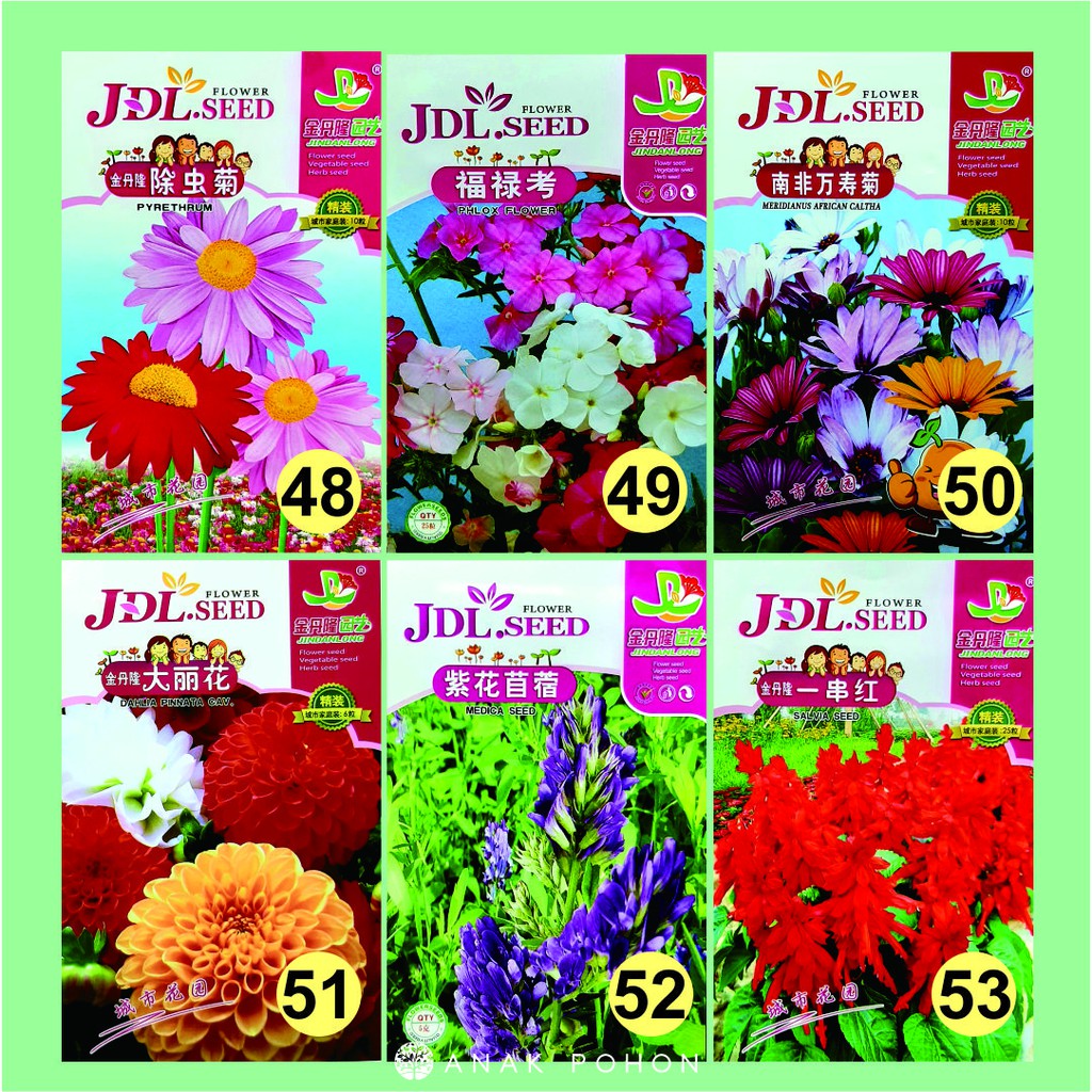 Benih Aneka Bunga Flower JDL Seed Retail Pack - Tipe B