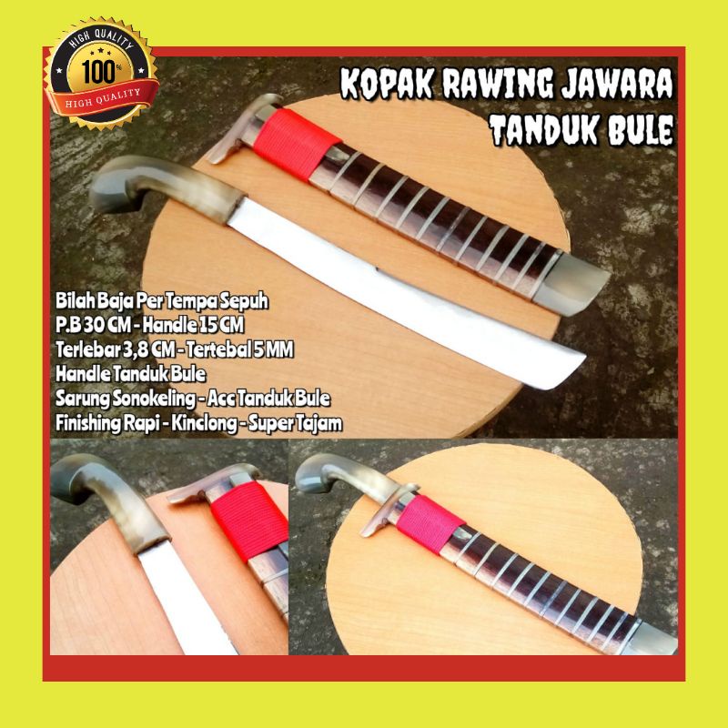 PISAU SEMBELIH JAWARA TANDUK BULE KINCLONG SUPER TAJAM KUALITAS PREMIUM
