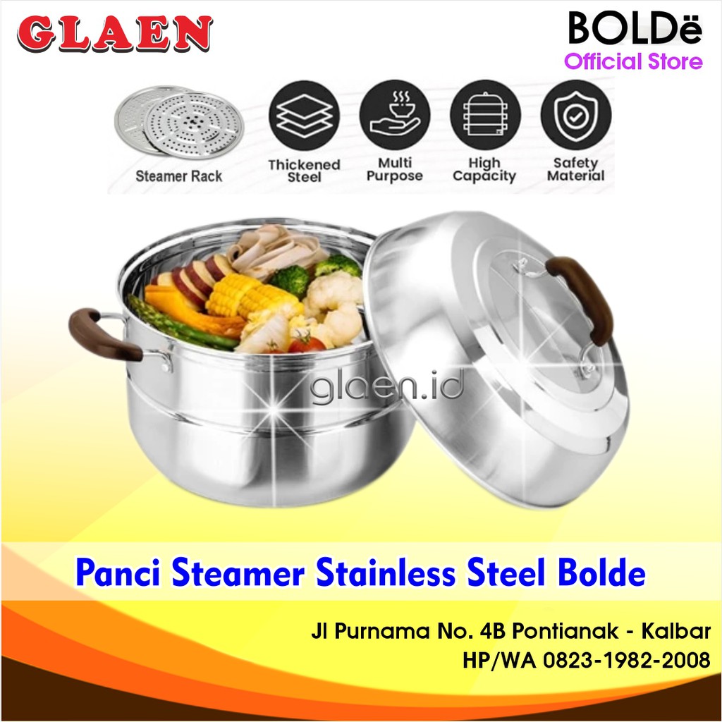 Bolde Steamer Stainless Steel SS 304 | Panci Kukus Bolde Stainless stell