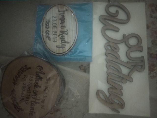 Rs 12 X 5 Cm Our Wedding Kayu Mdf / Chipboard / Triplex  / Dekorasi / Mahar / Seserahan / Scrapbook