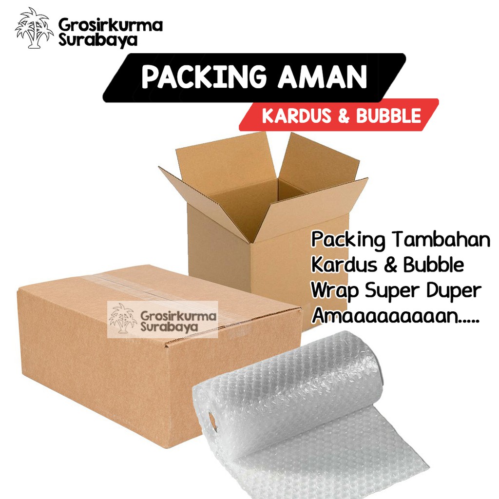 Packing Tambahan Kardus &amp; Bubble Wrap Fragile Anti Pecah 100% Aman Untuk Keamanan Pesanan Customer