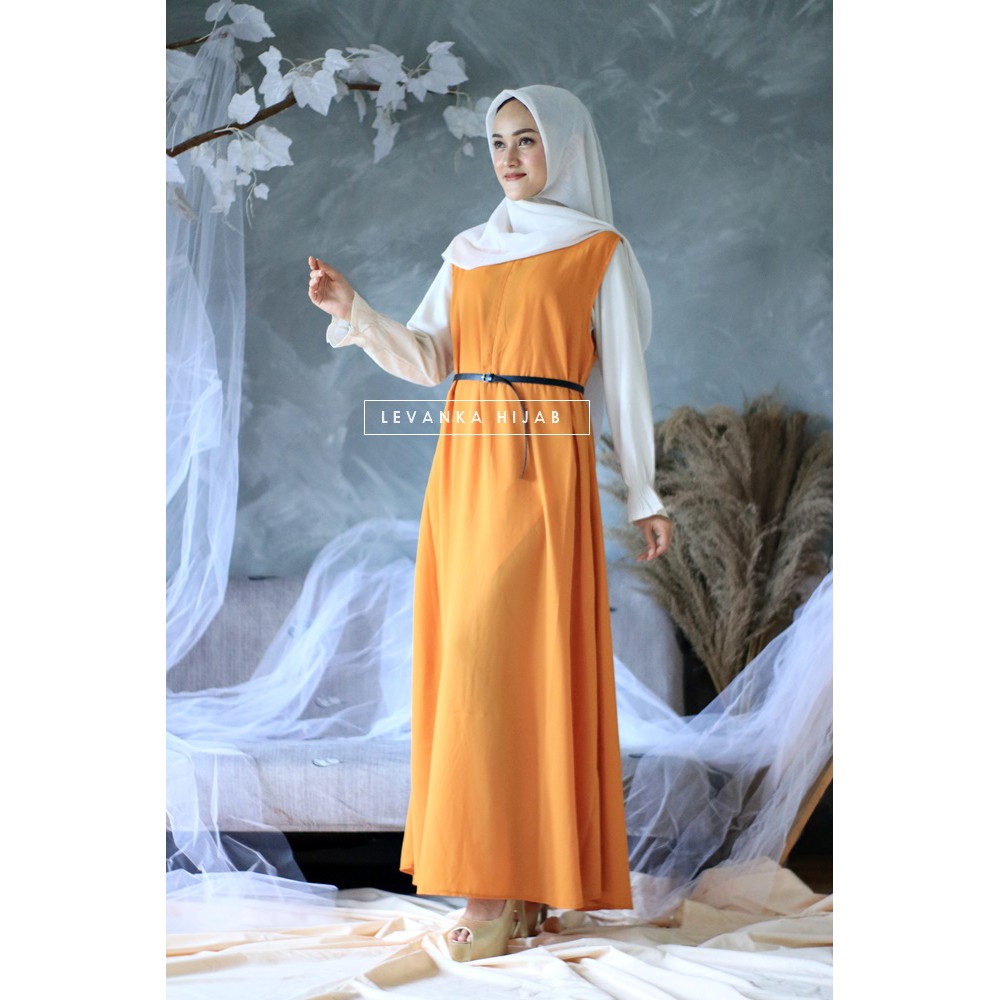 Yukensi Busui atau Gamis Kutung Resleting Bahan Woolpeach / Wolfis